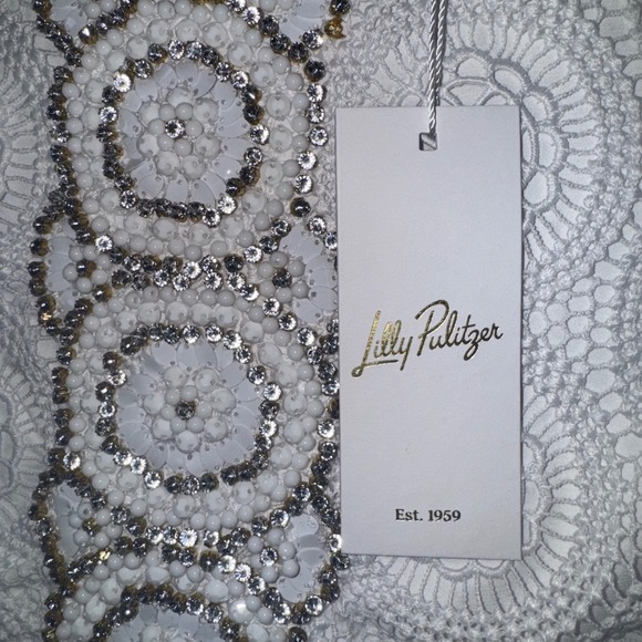 Lilly Pulitzer Burnett Lace Maxi Dress Resort White Butterfly Medallion Sz 2 NEW - Picture 7 of 16